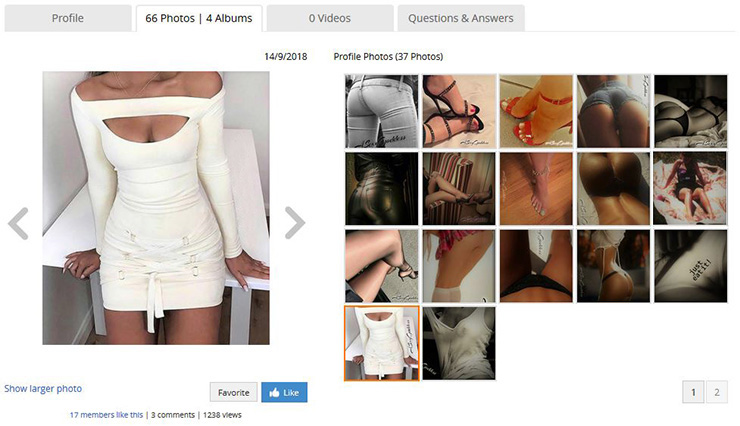 Member profiles often include many sexy photos and videos